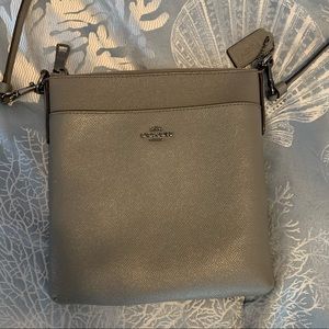COACH Kitt Grey Messenger Crossbody